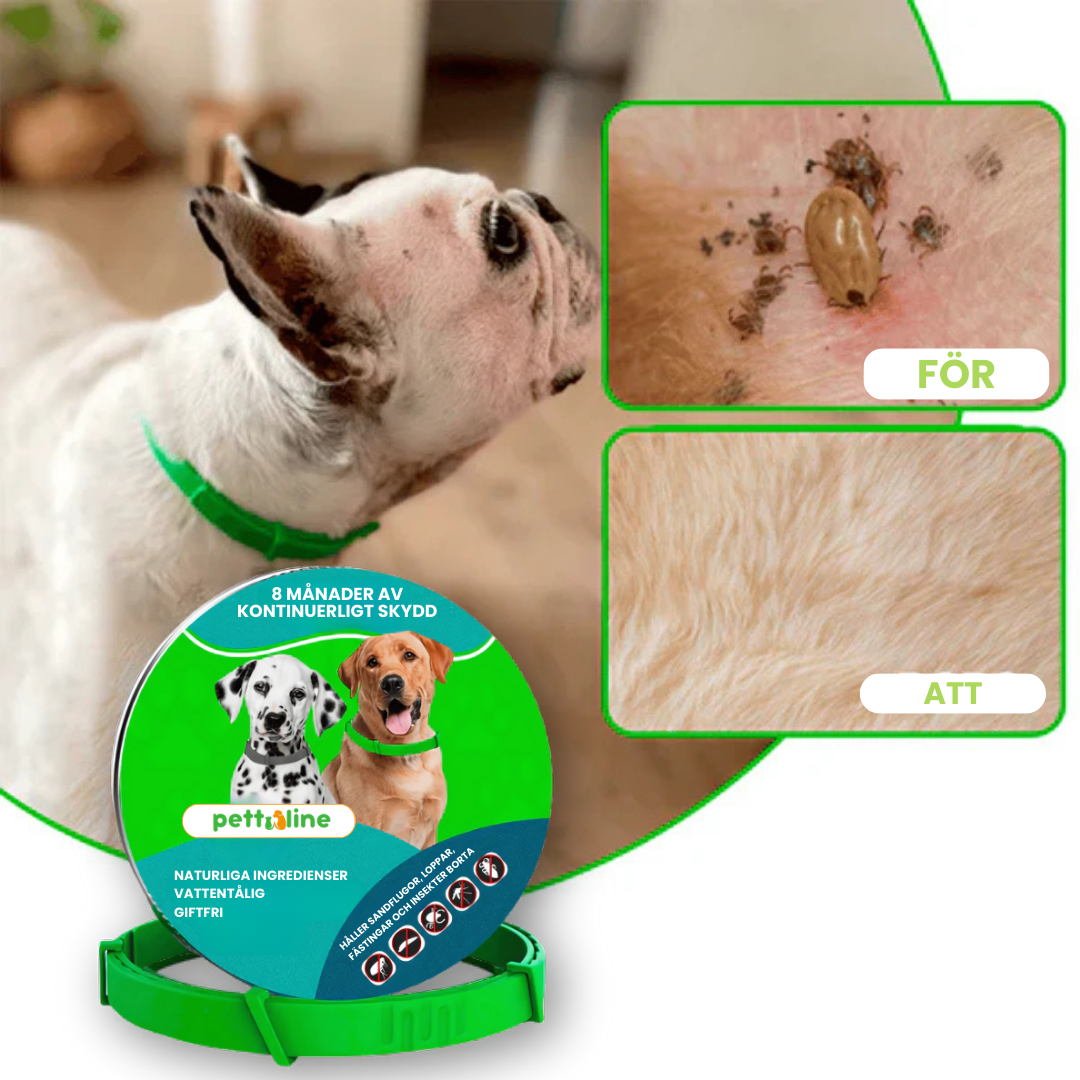 PettLine™ | 8 maanden zonder vlooien, teken, zandvliegen, muggen, luizen, larven en mijten